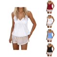 thumbnail image 1 of Camisole Tops for Women Y2k V Neck Lace Neckline Backless Spaghetti Strap Cami Tank Tops Summer Outfits, 1 of 3