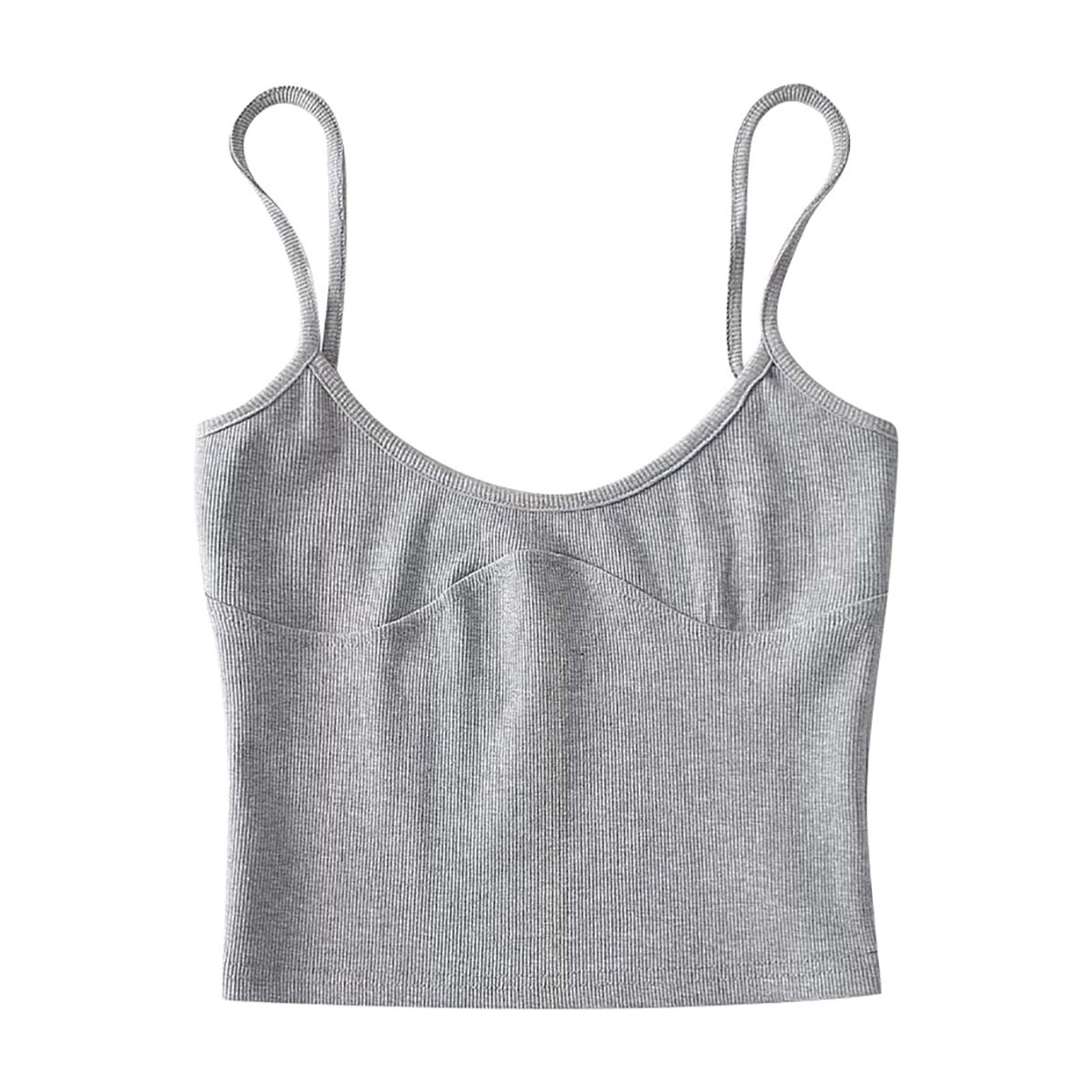 Camisole for Women 2024 Summer Sexy Low Back Fitted Tank Crop Tops ...