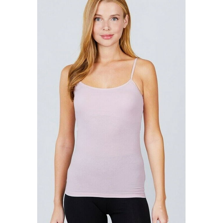 Camisole with Built in Shelf BRA Adjustable Spaghetti Strap Layer Tank Top  
