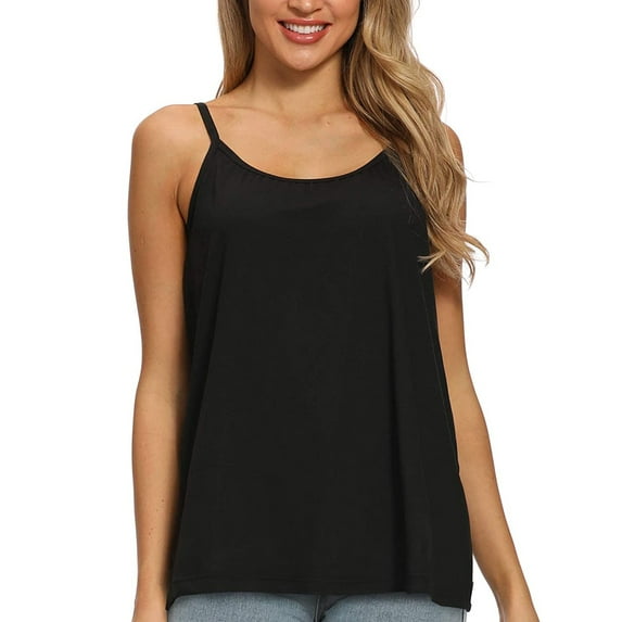 Camisoles for Women with Built in Bra Adjustable Strap Tank Tops Cami Sleeveless Summer Tops for Workout Sleeping Traveling