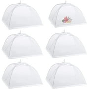 Camkey 6 Pack Dome Screen Mesh Food and Plant Covers?Reusable 17" Large Pop-Up Mesh Food Cover Tent, Collapsible Screens Canopy Food Cover Protector from Flies and Bugs for Outdoor and Home Use