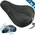 thumbnail image 1 of Camkey Bike Seat Cover, 2in1 Bike Seat Cushion & Bike Seat Rain Cover with Drawstring, Gel Padded Bike Seat Cover for Men Women Comfort, 1 of 8