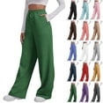 thumbnail image 1 of Camleand 2024 Cinch Bottom Sweatpants Women's Casual High Waisted Pockets Joggers Sport Workout Active Baggy Lounge Trousers Orange M, 1 of 6