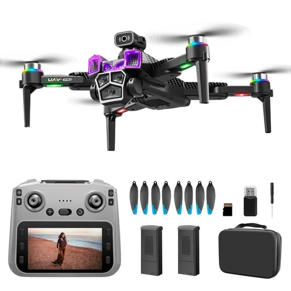 Camlekor A19 GPS Drone with 8K HD Camera for Adults and Beginners, 5.9-inch Large-screen Remote Controller, FPV RC Quadcopter with Brushless Motor, 5G WIFI Transmission, 2 Batteries, Carbon Fiber