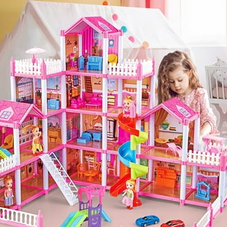 JoyStone Dollhouse for Girls, 14 Rooms Playhouse with Furniture