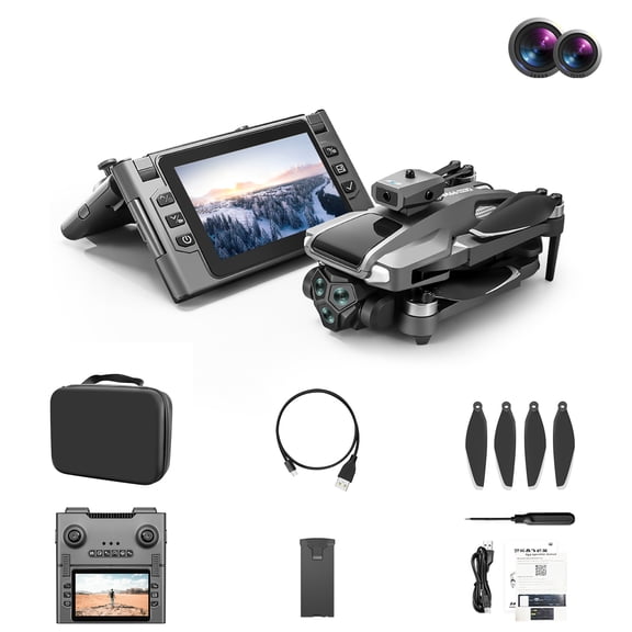 Camlekor M66 MAX Drone, Equipped with A New Foldable Remote Controller Featuring A Built-in Display. Features Brushless Motors and Hovering Capability. Suitable for Players Aged 14 and Above.