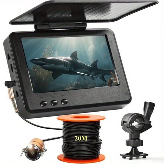 Camlekor Underwater Fishing Camera 4.3-inch, 2026 New Model Monitor Fish Finder Infrared Night Vision Capability Includes 65-foot Cable Suitable for Ice, Rivers, and Boats