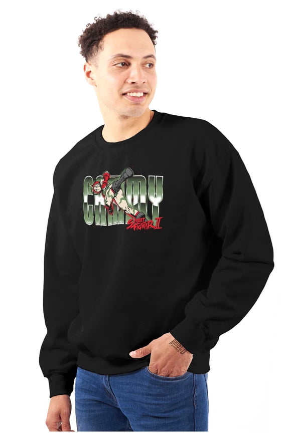 Cammy Street Fighter Gaming Nerd Sweatshirt for Men or Women Brisco Brands S