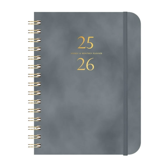 Camnix 2025-2026 Appointment Book & Planner - Hourly Planner from July 2025 - June 2026, Weekly Appointment Book 2025-2026 with 30-Minute Interval, 6.1" x 8.5", Grey