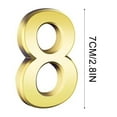 thumbnail image 1 of Camnix 3 Inch High House Numbers 0-9, Self-adhesive 3D Mailbox Numbers Door Address Home Number Stickers Sign for Apartment Mailbox Sign Office Hotel Room, Gold Electroplated Plastic, 1 of 7