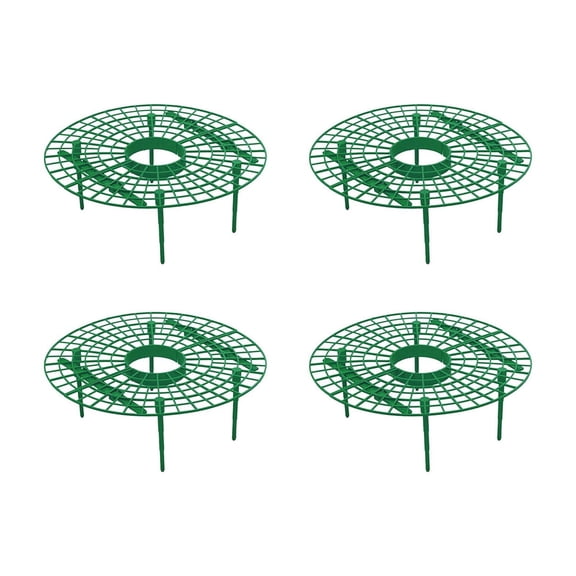 Camnix 4 Packs Square Strawberry Supports-Strawberry Growing Racks- Plant Support Strawberry Stand Holder Growing Frame Keep Berries Clean (Square 4PCS)