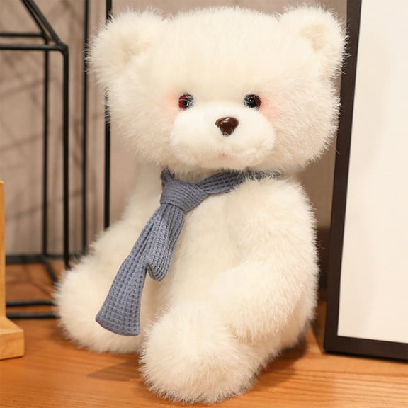Camnix 9.8” Small Teddy Bear with Cute Blue Teddy Bear Stuffed Animals Soft Stuffed Bear Plush Bear Plushie Toys Gifts for Girlfriend Boyfriend Kid