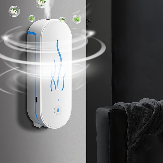 Camnix Air Freshener Automatic Spray Bathroom, Wall Mounted Essential Oil Diffuser Automatic Fragrance Dispenser Aromatherapy Diffuser, for Bedroom Bathroom Office Hotel