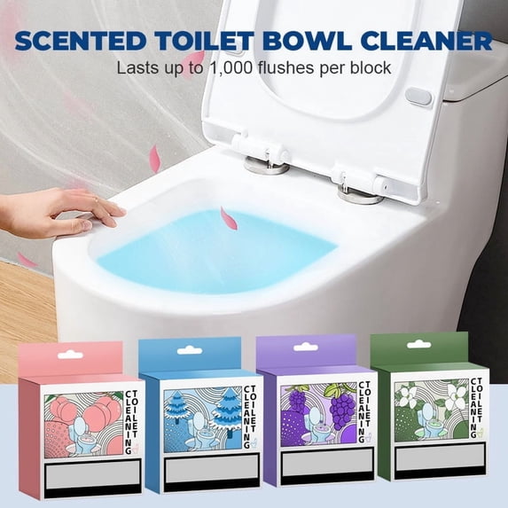 Camnix Automatic Toilet Bowl Cleaner, Toilet Gel Stamp, Toilet Freshener, Bathroom Essentials, Refreshing Mango & Hibiscus Scent