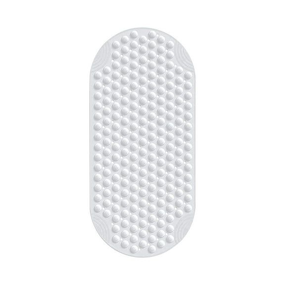 Camnix Bathtub and Shower Mats, Extra Long Non-Slip Bath Tub Mat 35 x 16 Inch, Machine Washable Bathmat with Suction Cups & Drain Holes for Bathroom Floor, Clear