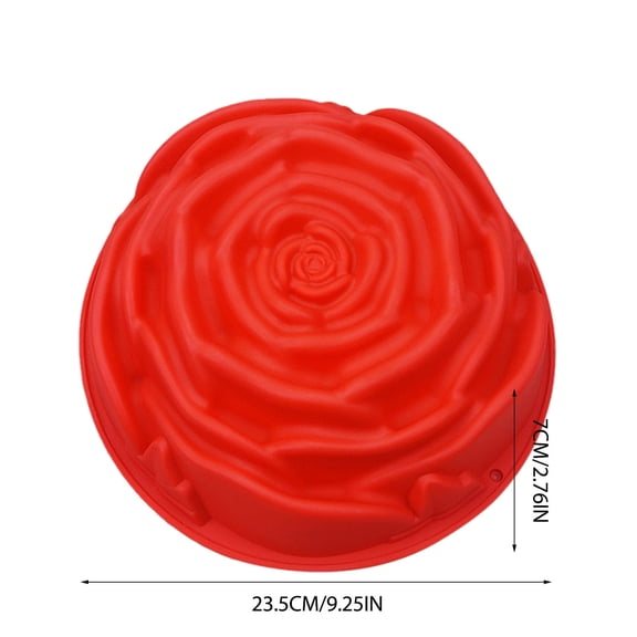 Camnix Big Rose Flower Birthday Cake Mold - Silicone Baking Pan/Mold for Birthday, Wedding, Parties - Cake, Loaf, Muffin, Brownie, Cheesecake, Tart, Pie, Flan, Bread