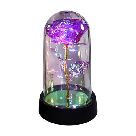 Camnix Forever Rose for Women Mom Wife,Mothers Day Forever Rose Gift Ideas,Galaxy Rose Flower Light Up in Glass Dome, Eternal Roses Birthday Butterfly Gifts for Women
