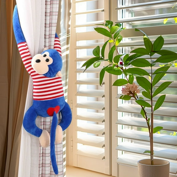 Camnix Long Arm Hanging Monkey Stuffed Animals,Curtain Monkey Plush Toy Birthday Xmas Gift for Kids (28Inch)