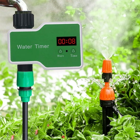 Camnix Outdoor Garden Hose Faucet Timers, Programmable Water Sprinkler Timer with Rain Delay/Manual/Automatic Drip Irrigation and Lawn Watering System for Yard, 1 Outlet