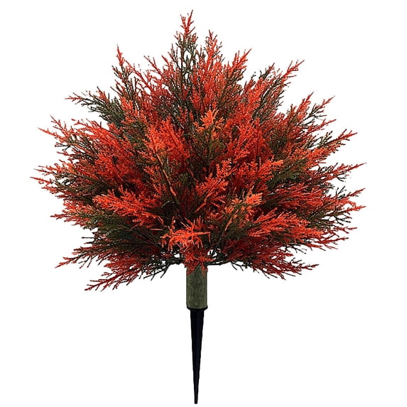 Camnix Outdoors with Ground Spike, UV Resistant Faux Cypress Plants into Anywhere, Evergreen Shrubs Bushes for Room Front Porch Garden Backyard Decor