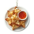 thumbnail image 1 of Camnix Personalized Crab Rangoon Christmas Ornaments - Custom Asian Food Ornament for Christmas Tree Decorations - Fried Dumpling Hanging Xmas Decor Gifts for Foodies, 1 of 7
