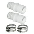 thumbnail image 1 of Camnix Pool Hose Adapter Pump Hose Connector 1.25 to 1.5 inch Plastic Pool Vacuum Hoses Adapter with 2Pcs Stainless Steel Clamps for Swimming Pools Vacuum Cleaners Filter Pump Hoses, 2 Pack, 1 of 8