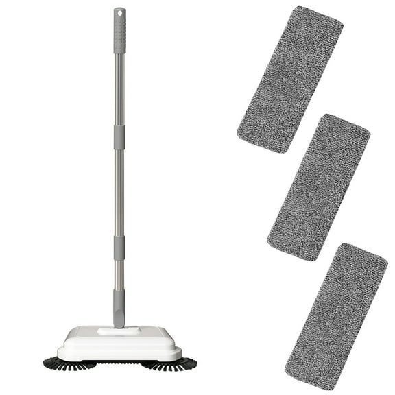 Camnix Push Sweeper Lazy Three-in-one Suction Floor Sweeper Hand Broom for Home & Kitchen Sweeper Broom Carpet Broom Outdoor Broom Household Cleaning Tool Apartment Essentials (White)