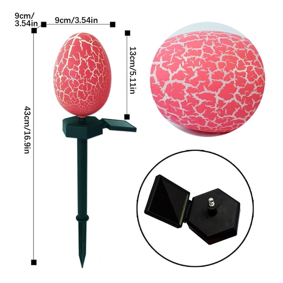 Camnix Solar Easter Decorations Outdoor Lights,with 8 Modes Egg Light,Waterproof Outdoor Solar Lights for Garden Yard Pathway Lawn Grave (Egg)