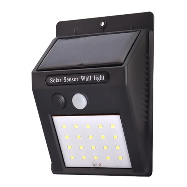 Camnix Solar Lights Outdoor, Solar Security Lights Solar Motion Sensor Lights Wireless IP 65 Waterproof Outdoor Lights for Garden Fence Patio Garage (20LED)
