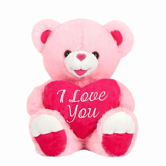 Camnix Teddy Bear with Red Heart, Soft Plush Bear Doll Stuffed Animal Toys, Gifts for Her/Girlfriend Lover Mom Kids