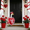 thumbnail image 1 of Camnix Valentines Porch Goose Outfit Costume for 23" High Cement or Plastic Goose Clothes for Yard Lawn Outdoor Garden Patio Duck Statue Dresses Holiday Concrete Valentine's Day Decorations, 1 of 8