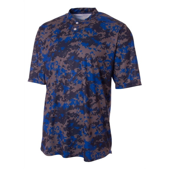 Camo 2-Button Henley Shirt N3263
