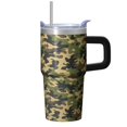 thumbnail image 1 of Camo 20oz Stainless Steel Tumbler with Handle and Straw – Insulated Travel Cup with Sliding Lid, 360° Full Wrap Printed Mug for Home, Outdoor & Sports Use, Camouflage, 1 of 6