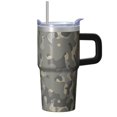 thumbnail image 1 of Camo 20oz Stainless Steel Tumbler with Handle and Straw – Insulated Travel Cup with Sliding Lid, 360° Full Wrap Printed Mug for Home, Outdoor & Sports Use, Camouflage, 1 of 6