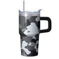 thumbnail image 1 of Camo 20oz Stainless Steel Tumbler with Handle and Straw – Insulated Travel Cup with Sliding Lid, 360° Full Wrap Printed Mug for Home, Outdoor & Sports Use, Camouflage, 1 of 6