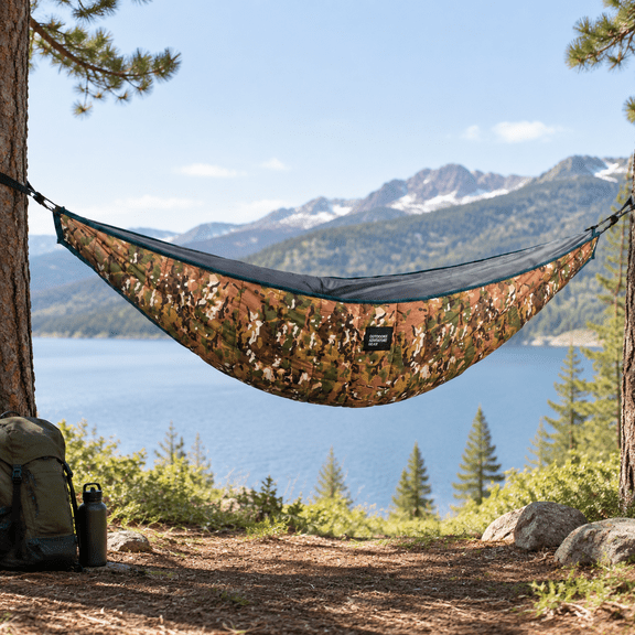 Camo 4 Season Lightweight Hammock Underquilt For Camping Hiking Travel Patio