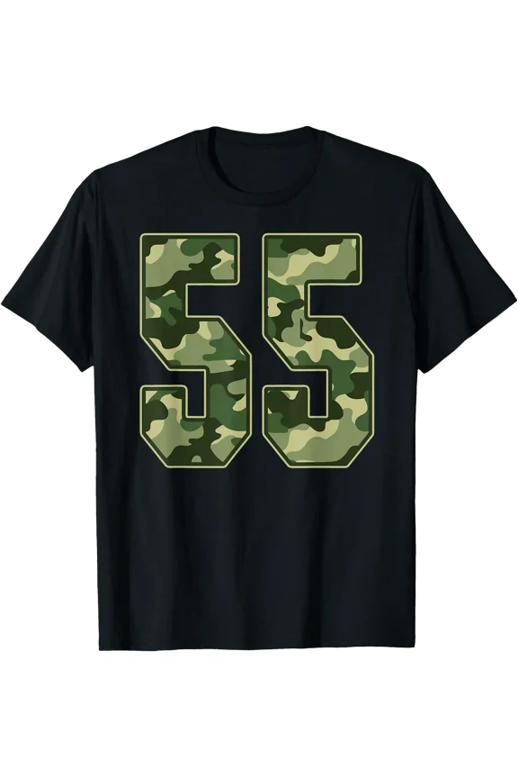 Camo #55 Jersey Number 55 Uniform Fan Favorite Player T-Shirt, Unisex T-Shirt
