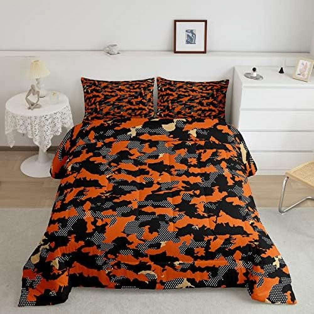 Camo Airplane Comforter Set Camouflage Airplane Decor Bedding Set for