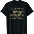 thumbnail image 1 of Camo American Flag USA Camouflage Flag Outdoor Antlers Deer T-Shirt, 1 of 5