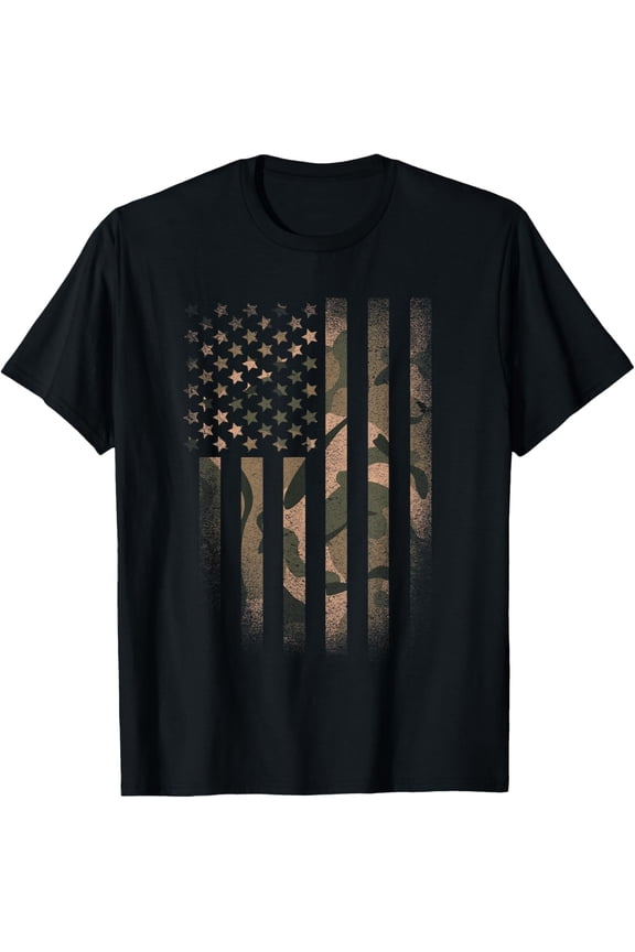 Camo American Flag Usa Military Tactical Camouflage Desert T-ShirtMen and women can wear, black T-shirts, gifts. Age: M,L,XL 2XL, 3XL, 244XL