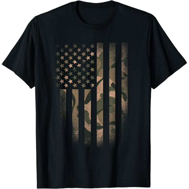 Camo American Flag T-Shirt Usa Military Tactical Camouflage Camo American Flag T-Shirt Usa Military Tactical Camouflage