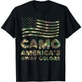 thumbnail image 1 of Camo Americas Away Colors Funny Camouflage 4th Of July Armee T-Shirt, 1 of 3