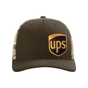 Camo Back Brown United Parcel Service Official Style Color Embroidered Side Patch Front Snapback Khaki Brown Baseball Cap Hat Richardson Camo112PM
