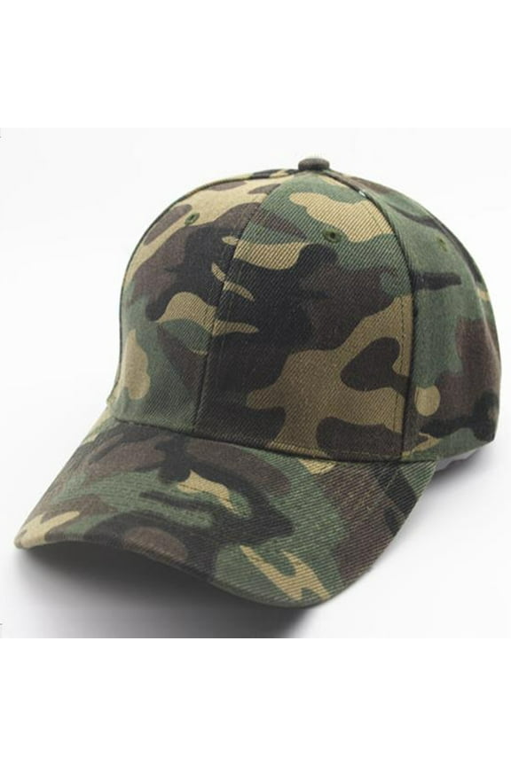 Camo Baseball Cap for Men Women - Adjustable Outdoor Sports Hat, , Lightweight & Durable (Trendy Streetwear) Under 5$, Yubnlvae Unisex Camouflage Baseball Cap Snapback Hat , Green, 56-58Cm