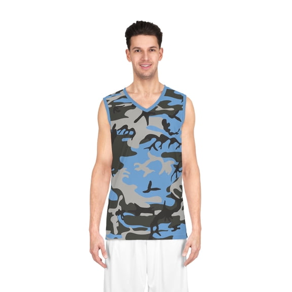 Camo Print 100 Poly Mens Basketball shirt