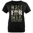 thumbnail image 1 of Camo Bear California Republic Oversize Womens T Shirt Black LG, 1 of 1