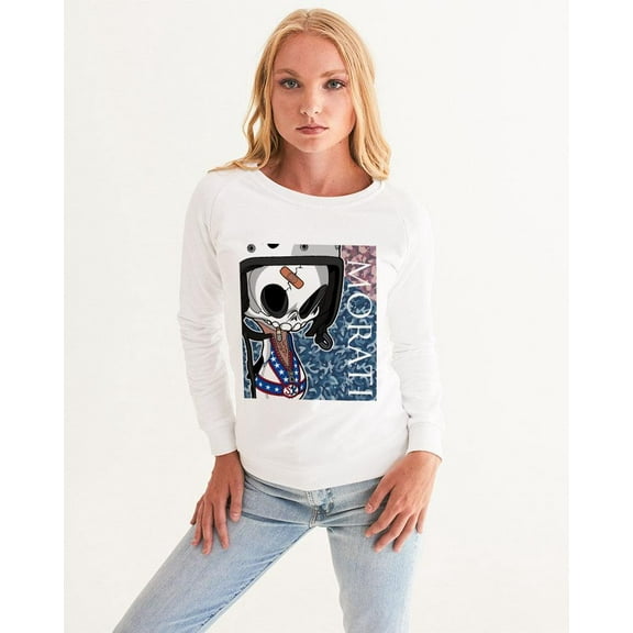 Camo Blue X Skull Women's Graphic Sweatshirt