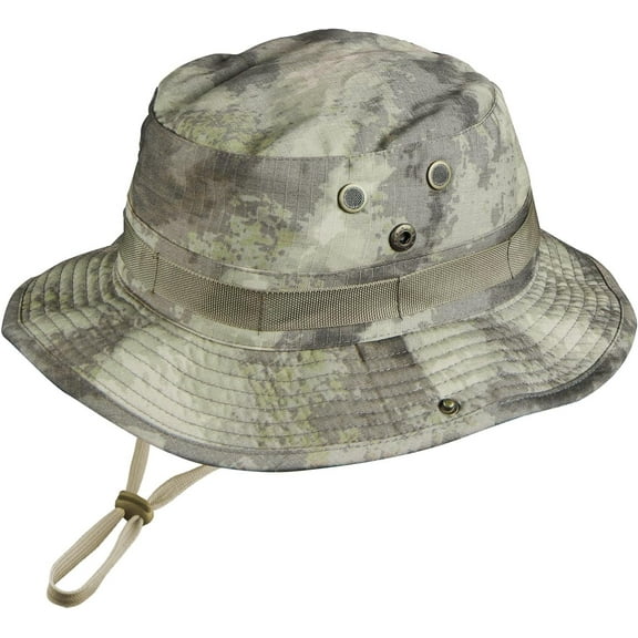 Camo Boonie Hat for Men Women, Military Tactical Wide Brim Bucket Hats, UPF50  Jungle Sun Hats for Fishing Hunting Safari