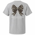 thumbnail image 1 of Camo Bow Graphic T-Shirt, Unisex Classic Fit Short Sleeve Tee, 1 of 9