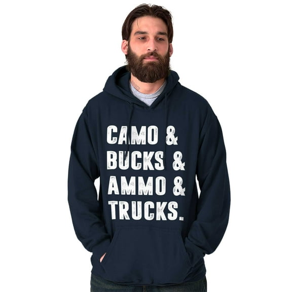 Camo Bucks Trucks Cute Hunter Son Men Big & Tall Graphic Hoodie Brisco Brands 3X
